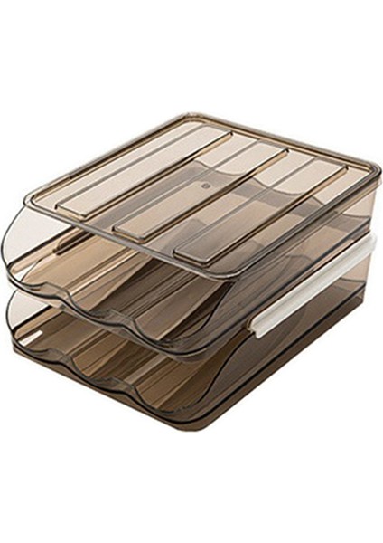 Buzdolabı Için Yumurta Tutucu, Buzdolabı Için Otomatik Yuvarlanan Yumurta Kabı, Istiflenebilir Buzdolabı Organizatörleri ve Depolama+Kapak, Bir (Yurt Dışından)