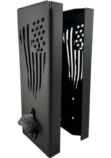 Şişe Açıcı ile Soğutucu Tutucu, Duvara Monte Edilmiş Can Soğutucu Tutucusu, 1 Can Soğutucu Tutucusunda 30 x 9 x 9cm (Yurt Dışından)