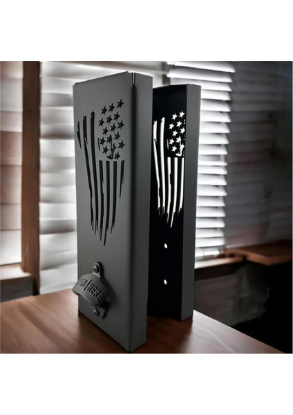 Şişe Açıcı ile Soğutucu Tutucu, Duvara Monte Edilmiş Can Soğutucu Tutucusu, 1 Can Soğutucu Tutucusunda 30 x 9 x 9cm (Yurt Dışından) fırsatları