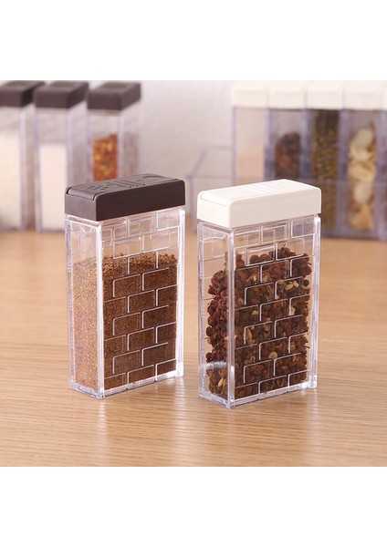 Spice Shaker Kavanozları, Baharat Çalkalayıcı Kutusu Çeşni Seti, Ayarlanabilir Kapakları ile Baharat Depolama Kapları Kahverengi (Yurt Dışından) fırsatları