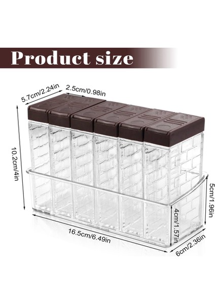 Spice Shaker Kavanozları, Baharat Çalkalayıcı Kutusu Çeşni Seti, Ayarlanabilir Kapakları ile Baharat Depolama Kapları Kahverengi (Yurt Dışından) indirimleri