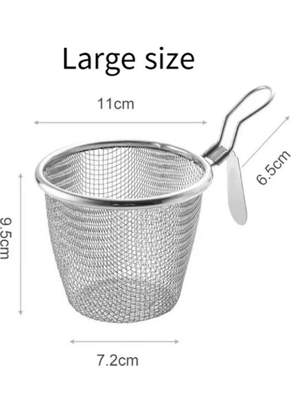 2pcs Paslanmaz Çelik Kara Kara Süzgeç Sepeti Yemek Mutfak Kevset Sepetleri Servis Servis Servis, L (Yurt Dışından) fiyatları