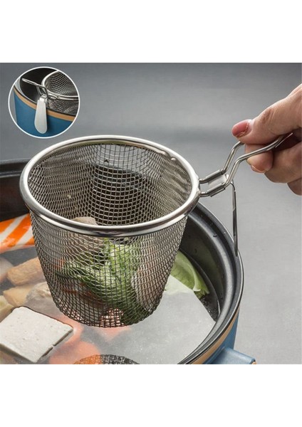 2pcs Paslanmaz Çelik Kara Kara Süzgeç Sepeti Yemek Mutfak Kevset Sepetleri Servis Servis Servis, L (Yurt Dışından) fırsatları