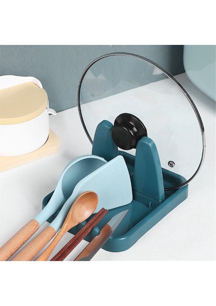 3pcs Katlanabilir Pot Kapak Kaşık Tutucu Stand Pan Kapağı Raf Sofra Takım Raf Mutfak Organizatör (Yurt Dışından) fiyatları