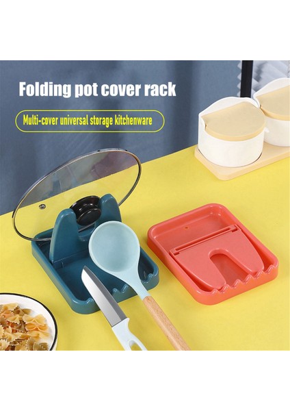 3pcs Katlanabilir Pot Kapak Kaşık Tutucu Stand Pan Kapağı Raf Sofra Takım Raf Mutfak Organizatör (Yurt Dışından) modelleri