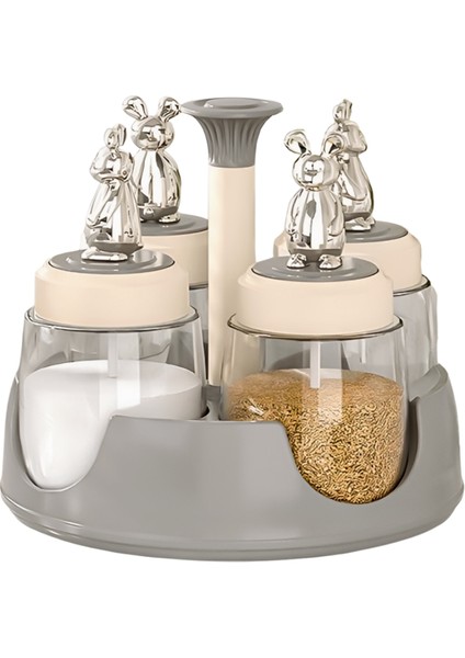 Dönen Baharat Kavanozu Baharat Konteyner Kombinasyonu Baharat Şişesi Balı (Yurt Dışından)