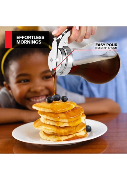 14 Oz Cam Şurup Dağıtıcı, Akçaağaç Şurubu, Bal Dağıtıcı, Gözleme Karışımı Veya Şeker Için Damla Cam Şurup Şişesi Yok (Yurt Dışından) fiyatları