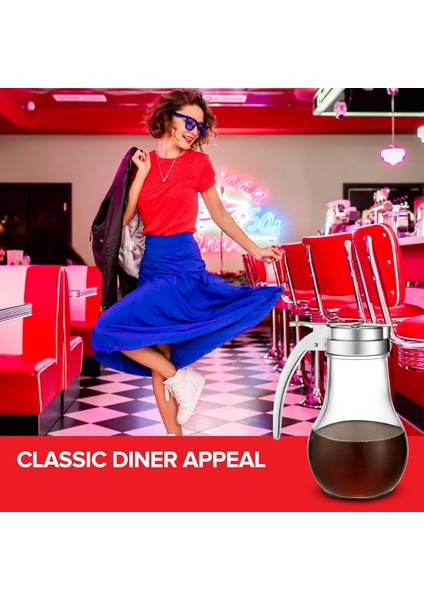 14 Oz Cam Şurup Dağıtıcı, Akçaağaç Şurubu, Bal Dağıtıcı, Gözleme Karışımı Veya Şeker Için Damla Cam Şurup Şişesi Yok (Yurt Dışından) modelleri