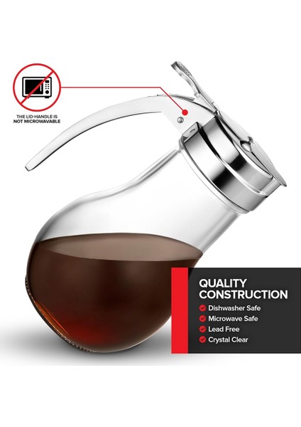 14 Oz Cam Şurup Dağıtıcı, Akçaağaç Şurubu, Bal Dağıtıcı, Gözleme Karışımı Veya Şeker Için Damla Cam Şurup Şişesi Yok (Yurt Dışından) indirimleri