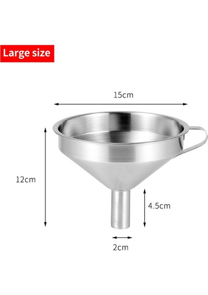 5.9 Inç 304 Paslanmaz Çelik Mutfak Hunisi, Sıvı Aktarmak Için 200 Örgü Gıda Filtresi Süzgeç, Yağ, Reçel Yapmak (Yurt Dışından) indirimleri