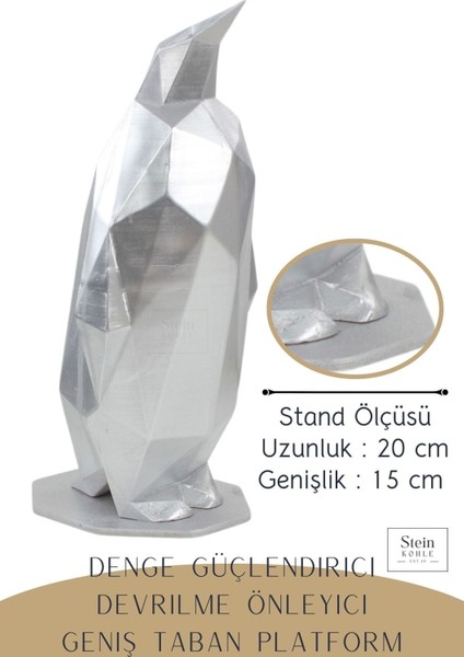 Dekoratif Penguen Biblo Heykel El Yapımı Hediyelik Süs Eşyası Poly Model Tasarım Ürünü