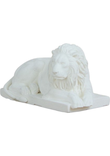 Dekoratif Biblo Yeleli Aslan Heykel El Yapımı Hediyelik Süs Eşyası Model Aslan3