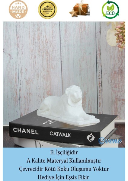 Dekoratif Biblo Aslan Heykel El Yapımı Hediyelik Süs Eşyası Model Aslan1