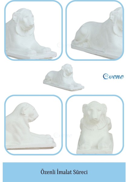 Dekoratif Biblo Aslan Heykel El Yapımı Hediyelik Süs Eşyası Model Aslan1