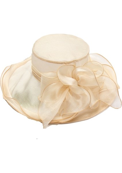 Güneş Şapkası Kadın Yaz Yeni Düz Renk Çiçek Güneş Koruma Güneş Şapkası Tokası Kıvrık Siperlikli Şapka Plaj Şapkası (Yurt Dışından)