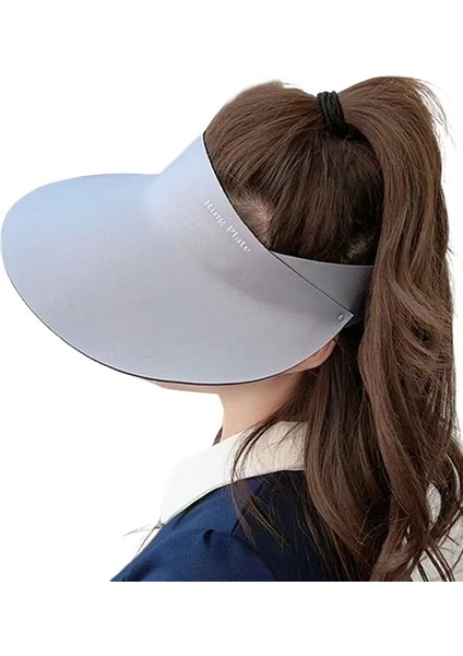 Dikişsiz Entegre Güneş Şapkası Çocuk Yaz Büyük Siperlikli Güneş Şapkası Erkek ve Kız Açık Hava Anti-Ultraviyole Boş Üst Güneş Şapkası (Yurt Dışından)