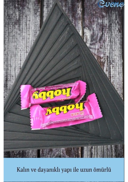 Şekerlik Siyah Renk Sunumluk Drajelik Dekoratif Tabak Üçgen Model