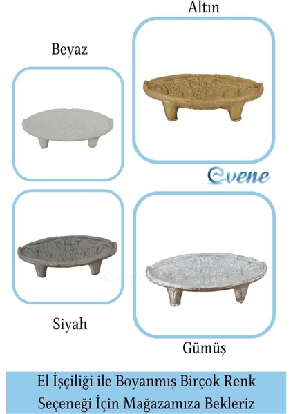 Şekerlik Altın Eskitme Renk Sunumluk Drajelik Dekoratif Tabak Model 7