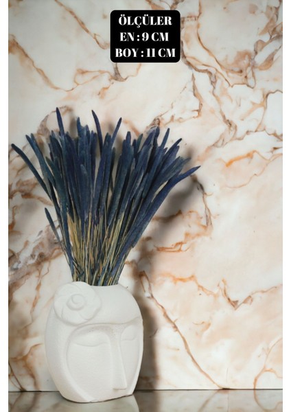 Dekoratif Vazo El Yapımı Beyaz Renk Model 12 fırsatları