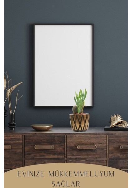 Ayaklı Saksı Ahşap Büyük Boy 1 Adet Altın Renk Eskitme Uygulamalı Baklava Model