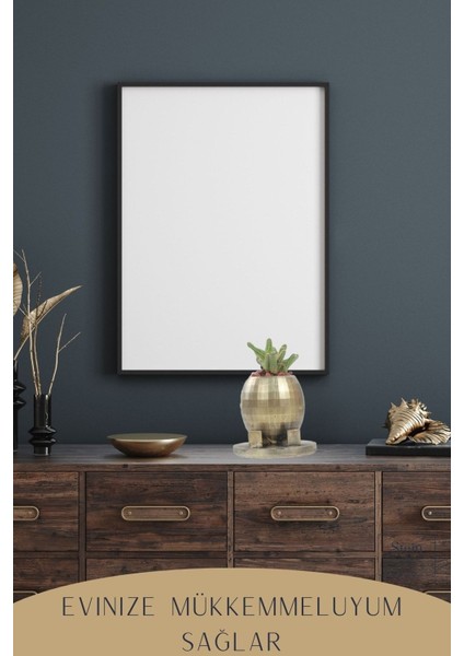 Ayaklı Saksı Ahşap Büyük Boy 1 Adet Altın Renk Eskitme Uygulamalı Ayaklı Yuvarlak Model