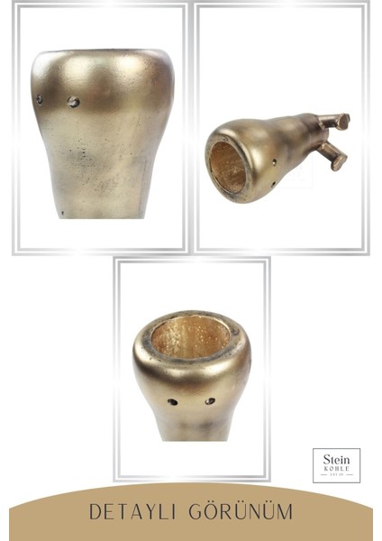 Ayaklı Saksı Ahşap Büyük Boy 1 Adet Altın Renk Eskitme Uygulamalı Havuç Model