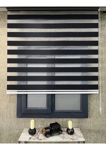 Siyah Bambu Zebra Stor Perde Altı Düz modelleri