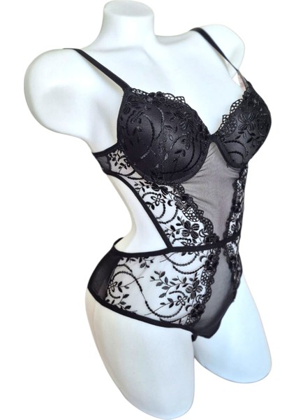 Dolgulu Dantelli Body Suit Sütyen Takımı B Kap fiyatları