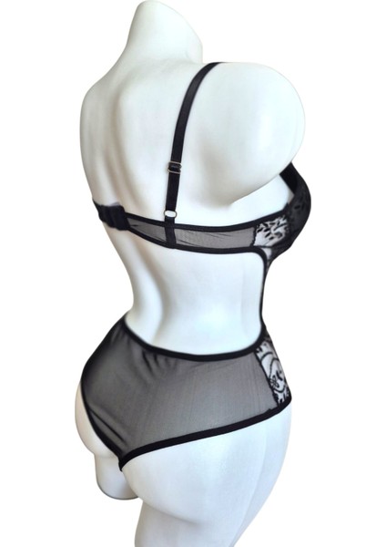 Dolgulu Dantelli Body Suit Sütyen Takımı B Kap fırsatları
