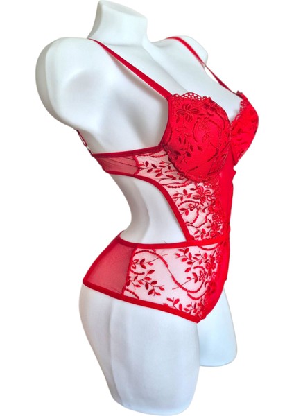 Dolgulu Dantelli Body Suit Sütyen Takımı B Kap modelleri