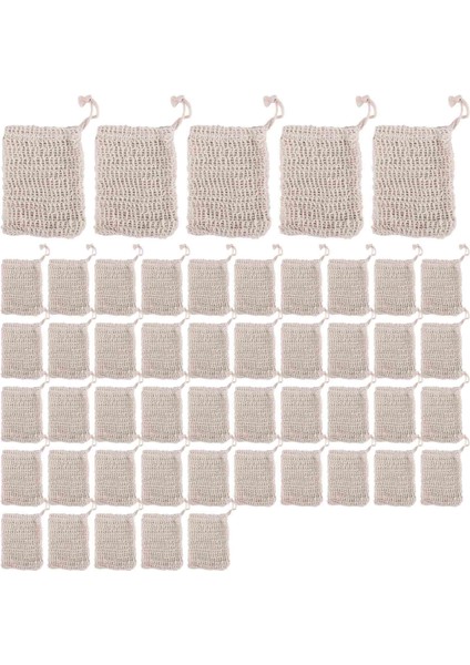 Duş Banyo Sisal Sabun Çantası Doğal Sisal Sabun Torbası Eksfoliye Edici Sabun Tasarrufu Torbası Tutucu 50PCS (Yurt Dışından) fiyatları