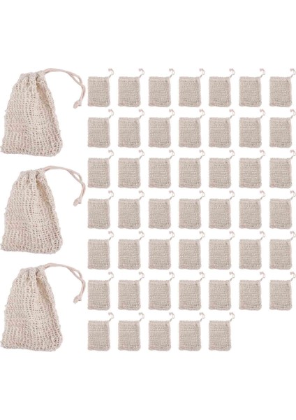 Duş Banyo Sisal Sabun Çantası Doğal Sisal Sabun Torbası Eksfoliye Edici Sabun Tasarrufu Torbası Tutucu 50PCS (Yurt Dışından) fırsatları