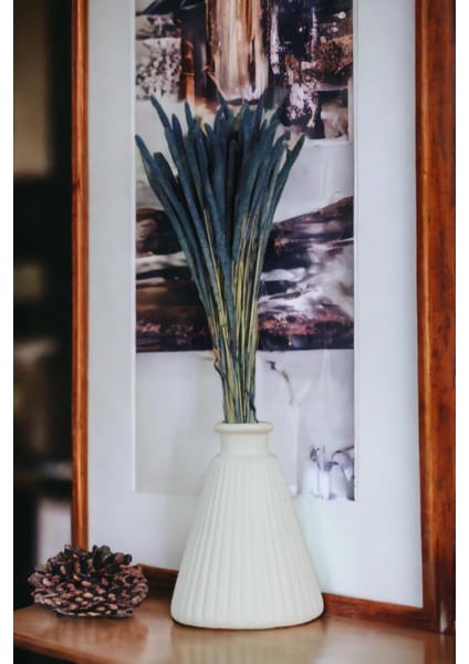 Dekoratif Vazo El Yapımı Beyaz Renk Model 1 modelleri