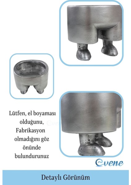 Saksı Çiçek Kaktüs Saksısı Lüx 13 cm Pantolon Desenli 3'lü Set Çiçeklik