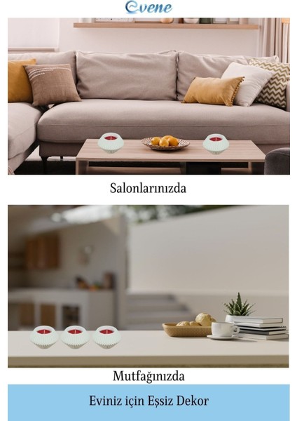 Mumluk Şamdan 3 Adet Tealight Uyumlu Elmas Çizgili Model