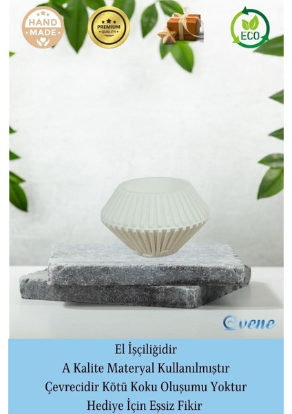 Mumluk Şamdan 3 Adet Tealight Uyumlu Elmas Çizgili Model