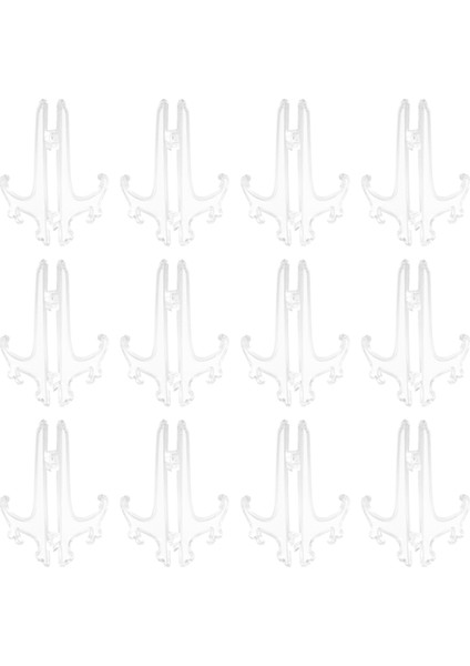 12PCS/SET Şeffaf Plastik Şövale Plaka Tutucular Ekran Bulaşık Tabakası Resim Çerçevesi Fotoğraf Kitap Kaide Tutucu Ekran Stander Stander (Yurt Dışından) modelleri