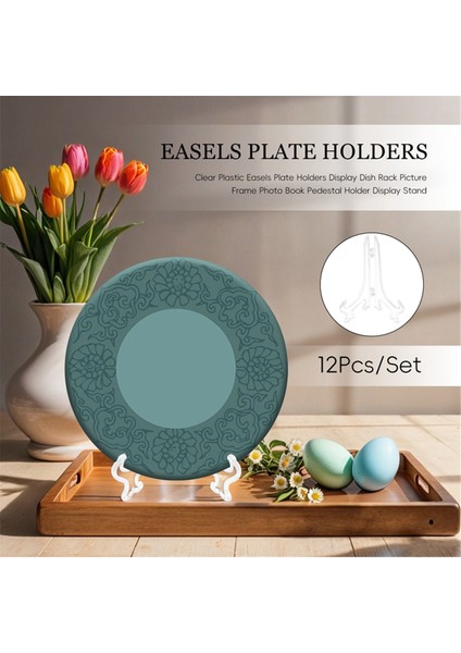 12PCS/SET Şeffaf Plastik Şövale Plaka Tutucular Ekran Bulaşık Tabakası Resim Çerçevesi Fotoğraf Kitap Kaide Tutucu Ekran Stander Stander (Yurt Dışından) indirimleri