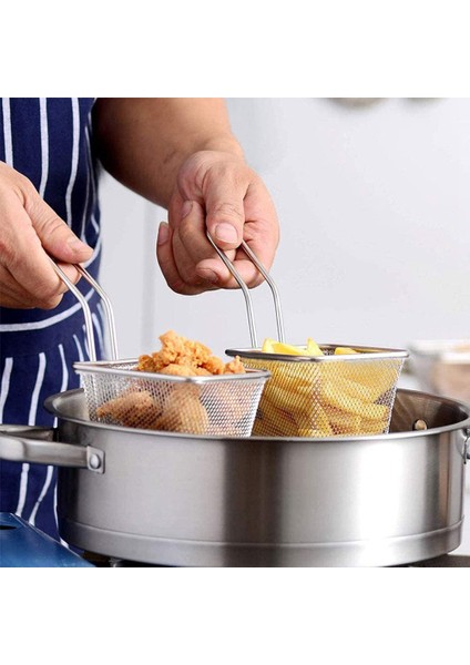 Mini Kızartma Sepetleri, Örgü Tel Patates Kızartması Çip Sepet Net, Yemek Sunum Sepetleri Fransız Kızartma Mutfak C Için (Yurt Dışından) fırsatları