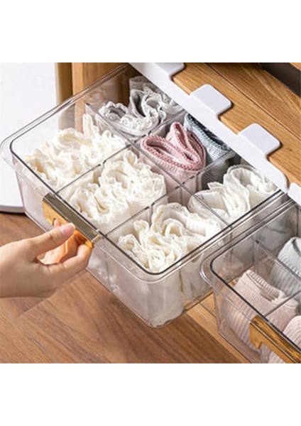 Kutu Gardırobu Armoire Depolama Rafı Asma Çorap Organizatör Bölmesi Soak Masanın Altında Yatak Odası Ürünleri (Yurt Dışından) fırsatları