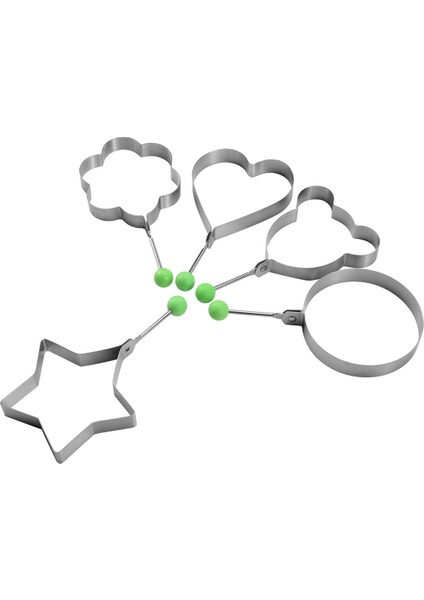 Kızarmış Yumurta Kalıpları, Çocuk Için Saplı Gözleme Kalıp Yapımcısı, Kalıp Izgara Tavası Için Sopa 5 Adet (Yurt Dışından)