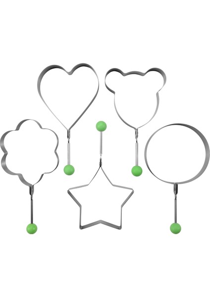 Kızarmış Yumurta Kalıpları, Çocuk Için Saplı Gözleme Kalıp Yapımcısı, Kalıp Izgara Tavası Için Sopa 5 Adet (Yurt Dışından) modelleri