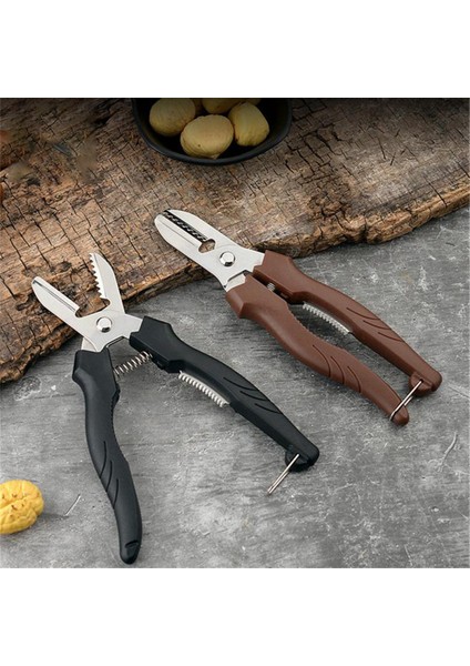 Çok Amaçlı Kestane Klipsi Kolay Kestane Mutfak Çubuğu Temizlenmesi Kilit Tasarım Somun Aracı ile Kestane Makasları, Kahverengi (Yurt Dışından) fiyatları