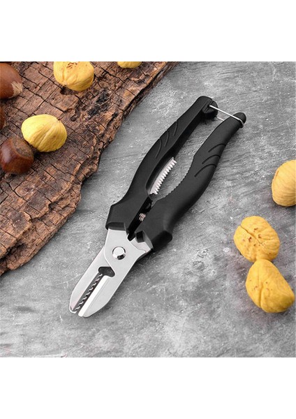 Çok Amaçlı Kestane Klipsi Kolay Kestane Mutfak Çubuğu Temizlenmesi Kilit Tasarım Somun Aracı ile Kestane Makasları, Kahverengi (Yurt Dışından) modelleri