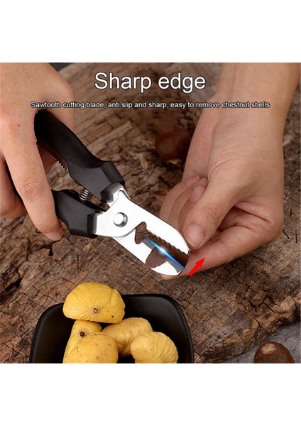 Çok Amaçlı Kestane Klipsi Kolay Kestane Mutfak Çubuğu Temizlenmesi Kilit Tasarım Somun Aracı ile Kestane Makasları, Kahverengi (Yurt Dışından) indirimleri