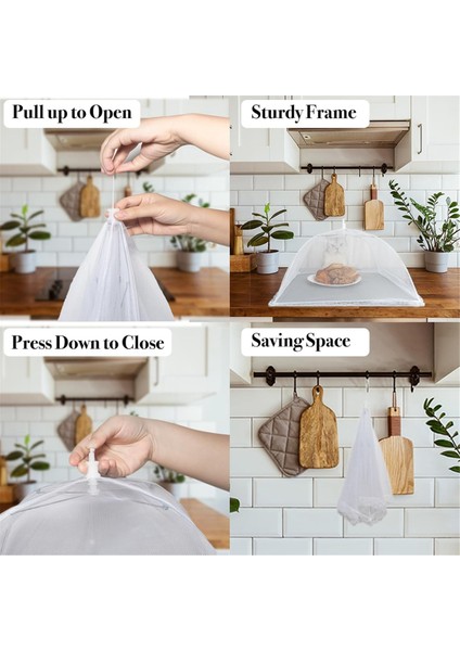 6 Paketi Dış Örgü Için Yiyecek Kapakları, Açık Havada Yiyecek Çadırları/yiyecek Kapakları, Açık Gıda Gıda Ağı Piknikini Kapsar (Yurt Dışından) modelleri