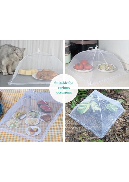 6 Paketi Dış Örgü Için Yiyecek Kapakları, Açık Havada Yiyecek Çadırları/yiyecek Kapakları, Açık Gıda Gıda Ağı Piknikini Kapsar (Yurt Dışından) fırsatları