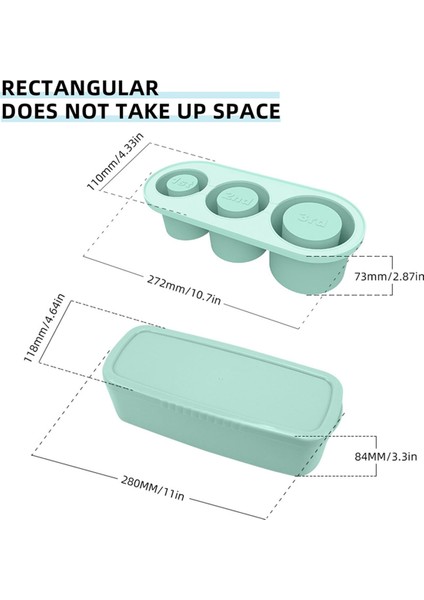 20-40 Oz Tumbler Için Kapaklı Silikon Buz Karesi Tepsisi, Kupa Için 3 Içi Boş Silindir Buz Karesi Kalıp, Yeniden Kullanılabilir Büyük Yeşil (Yurt Dışından) indirimleri