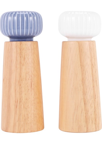 Tuz ve Biber Değirmeni, Seramik Rotorlu Güçlü Ayarlanabilir Seramik Öğütücüye Sahip Odun Biber Çalkalayıcılar (Yurt Dışından)