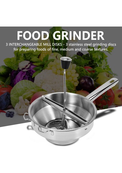 Rotary Food Fabrikası Patates Ricer Pure Veya Sebze Çorbası Yapmak Için Harika 3 Değiştirilebilir Diskli, Bebek Mamaları (Yurt Dışından) modelleri